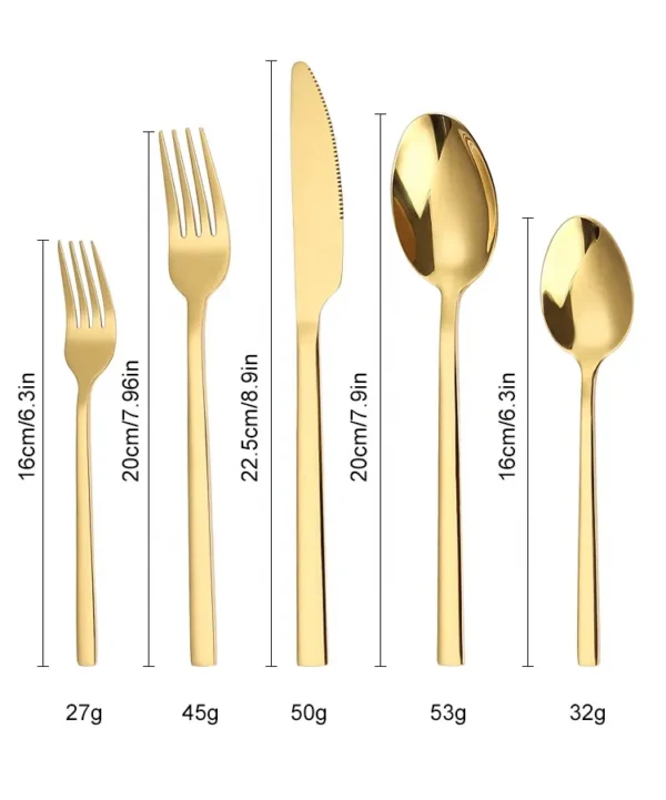 Stainless Steel Knife Fork And Spoon Cutlery Set