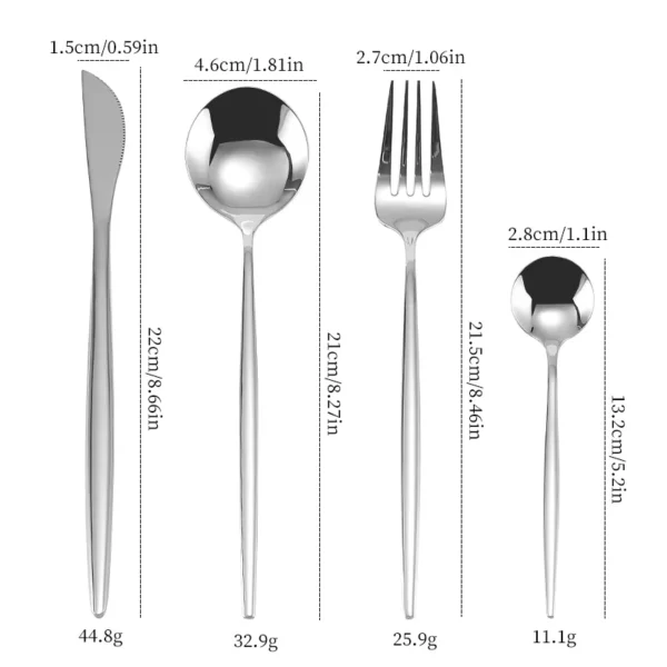 Dishwasher Safe Cutlery Set Stainless Steel Flatware Sets Spoons Forks Knifes