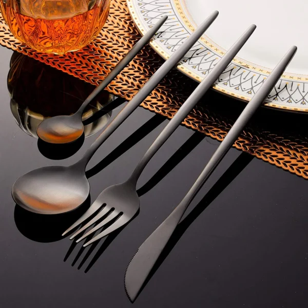 Sleek Matte Cutlery Set – Stylish & Durable Design