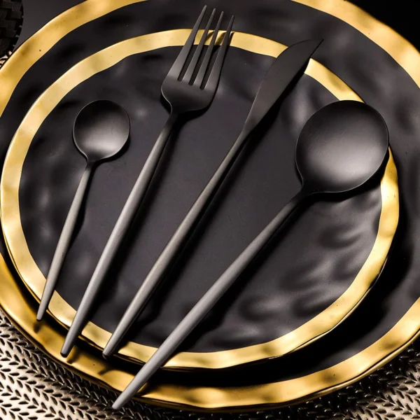 Sleek Matte Cutlery Set – Stylish & Durable Design