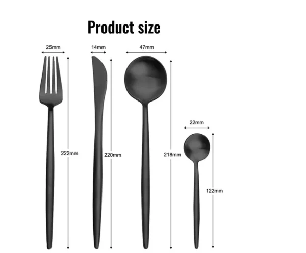Sleek Matte Cutlery Set – Stylish & Durable Design