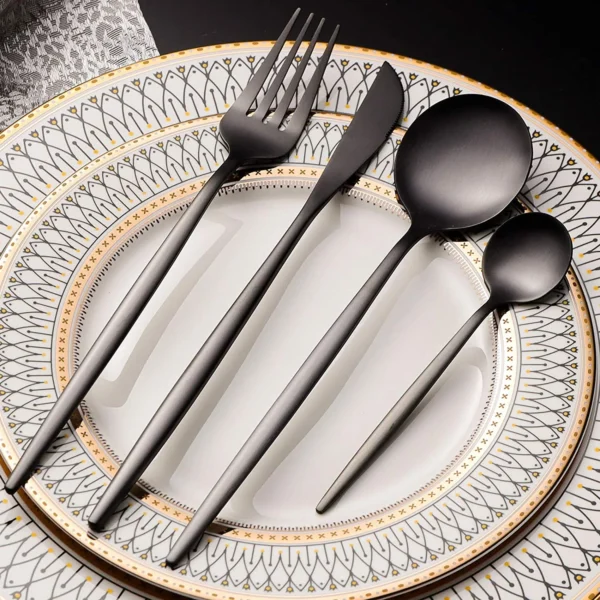 Sleek Matte Cutlery Set – Stylish & Durable Design